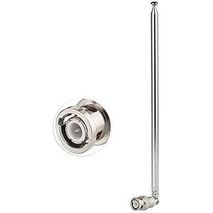 Bingfu HF VHF UHF 7-Sections 115cm Telescopic BNC Male Antenna for CB Radio Police Scanner Ham Two Way Mobile Scanner FM Transmitter Wireless Microphone Receiver Frequency Counter