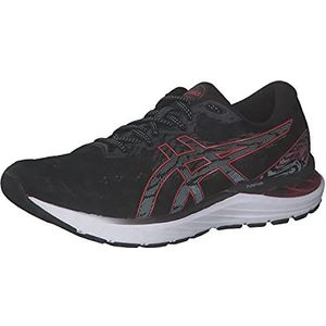 ASICS Cumulus 22 Hardloopschoen voor op de weg voor Mannen Zwart Rood Wit 46 EU