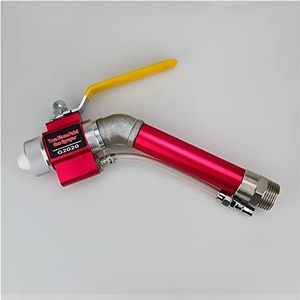 Hogedrukreinigerpistool, Pneumatisch Spuitpistool Cementmortel Waterdicht En Vuurvast Verfspuitpistool Real Stone Paint Pneumatisch Spuitpistool(Rosso,Curved gun)