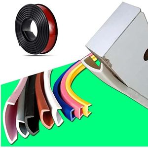 FSHANYUE Meubelband, U-vormige TPE-randbeschermstrips, houten plankrandstrips voor kast, kledingkast, tafel, werkblad, houten plank en gevormde uitsparingen, randband, randafwerking (3 m x 18 mm,