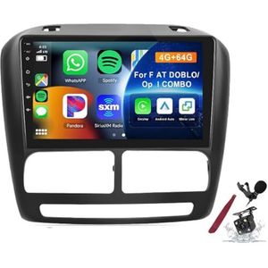 Android 15 Auto Stereo Radio voor F-iat Doblo (2010-2015) 9 inch 2K Aanraakscherm 2000 * 1200 Android hoofdunit multimedia speler met Carplay GPS Navi BT 5G WiFi DSP SWC,Y2