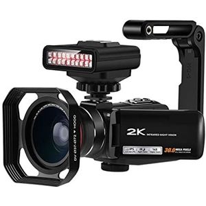 Vlogcamera, Videocamera camcorder wifi nacht visie Z63 vol HD Vlogging camera met IR Licht 3 2 GB Geheugenkaart, for vlog -opname