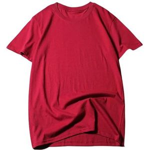 LQHYDMS Heren T-shirt Mannen T-shirts Korte Mouw Zomer Plus Size Grote Tees Katoen Thuis Tshirt Tops, Rood, 7XL