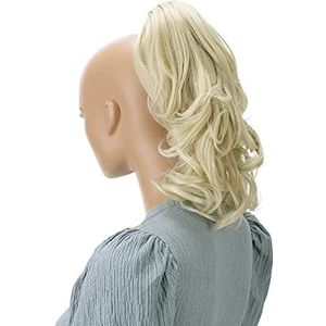 CAISHA 30cm Haarstukje Vlecht Paardenstaart Haarextensies Volumineus Golvend Lichtblond H134