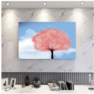 Catoon tv-hoes - stofhoes voor tv, hangende tv-stof voor thuis, universele decoratie van 32 tot 70 inch, compatibele tv-schermhoes (148 x 95 cm)