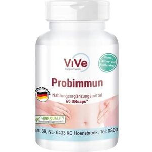 Probimmun met bacteriële culturen - 60 vertraagde DRCaps - Lactobacillus acidophilus + Bifidobacterium lactis - hoge dosering | Kwaliteit uit Duitsland van ViVe Supplements