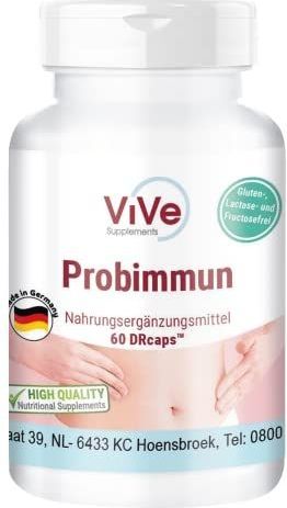 Probimmun met bacteriële culturen - 60 vertraagde DRCaps - Lactobacillus acidophilus + Bifidobacterium lactis - hoge dosering | Kwaliteit uit Duitsland van ViVe Supplements