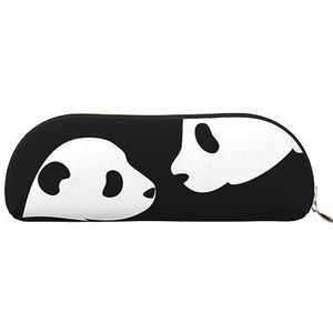 IguaTu Panda Animal Leather Pencil Pouch - Cosmetische tas met gladde ritssluiting - Muntentas - Kantoorbenodigdheden Organizer, Goud, Eén maat, Schooltas