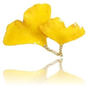 Real Flower Ginkgo Handmade Ginkgo Hairpin Lightweight Ginkgo 3D Resin Dried Flowers Ginkgo for Women Original Design