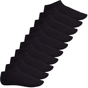 Footstar Everyday! 10 | 20 paar dames & heren sneakersokken korte sneakersokken korte sokken, zwart, 39/42 EU