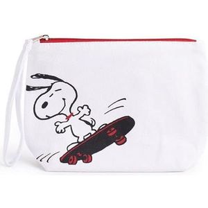 Can Shop Handtas - Snoopy Skateboard - (Witte twill rode rits), Standaard, Western, Standaard, Western, Standaard, Westers