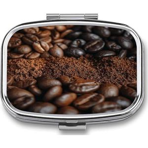 Donkerbruine stapel reizen pillenorganisator draagbare dagelijkse waterdichte pillendoos kleine medicijnopslag container voor vitamines visolie kabeljauw leverolie oordopjes opslag