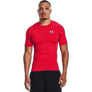 Under Armour Ua Hg Armour Comp Ss T-shirt heren, rood/wit, S