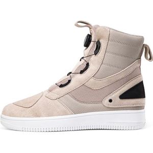 Hiuzylqx Motorlaarzen voor heren, straatrijschoenen, antislip enkelondersteuning aan de zijkant,Beige,36 EU