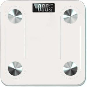 Weegschaal Weegschaal Lichaamsvetweegschaal Elektronische Weegschaal Badkamerweegschaal Lichaamsweegschaal Personenweegschaal(White)