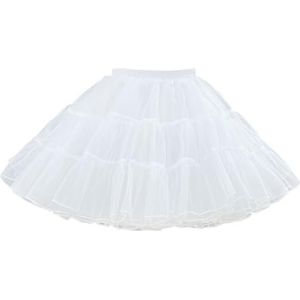 Fituenly - Gelaagde Tule Petticoat - Wit - Onderrok - Lengte 40 cm