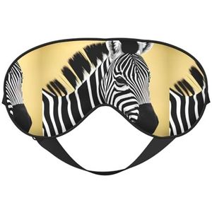 Zwart en wit zebra unisex elastisch verstelbaar gesp ontwerp verduisterende slaap oogmasker voor thuis reizen yoga kantoor dutje