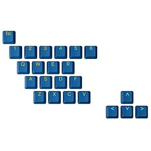 Ranked Rubberen Toetsenset | Dubbel Schot Doorschijnend | OEM-Profiel voor Mechanisch Gaming Toetsenbord(Skydiver, 23 Toetsen)