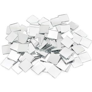 Crystal Glass Mosaic Tiles, 100 Stuks 10x10mm/15x15mm Mini Glazen Vierkante Spiegel Mozaïektegels Bulk for DIY Ambachten Home Decoraties Mozaïektegels (Kleur: 2) (Color : 2, Size : One Size)