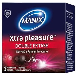 MANIX Xtra Pleasure Condooms voor mannen, 3 stuks