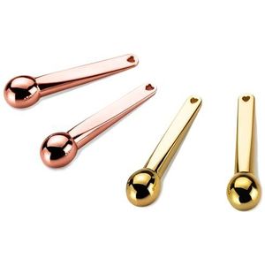 LISAPACK 4 stuks metalen oogcrème applicator, oogserum roller bal massagestick voor verminderen ontgiften, massage (goud en roségoud)