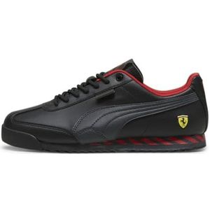PUMA Heren Ferrari Roma Via Sneaker, zwart-plat donkergrijs, 6.5 UK, Puma Zwart Plat Donkergrijs, 40 EU
