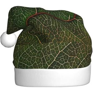 MYGANN Groene Blad Textuur Veins Unisex Kerst Hoed Voor Thema Party Kerst Nieuwjaar Decoratie Kostuum Accessoire