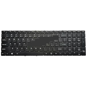 Amerikaans Engels toetsenbord voor Teclast voor Ultrabook F15S voor Plus BMAX X15 Notebook Toetsenborden Zilveren Toetsen Zonder Achtergrondverlichting(Black English)