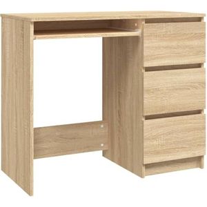 vidaXL Bureau 90x45x76 cm spaanplaat sonoma eikenkleurig