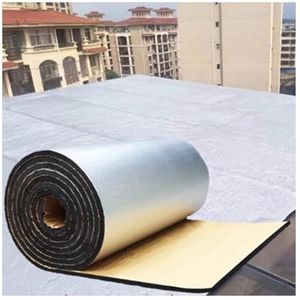 Zelfklevende aluminiumfolie, waterdicht en hittebestendig, reflecterende aluminiumfolie, hittebarrière, rol van thermisch isolatieschuim，isolatieplaat.(1*5m/3.2*16.4ft,5MM(THK))
