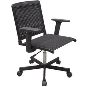 Werkstoel Bureaustoel Directiestoel Eenvoudige Bureaustoel Computerstoel Bureaustoel Thuisstudentstoel Personeel Conferentiestoel Comfortabele Rugstoel Bureaustoelen Computer Stoel (Color : Black)