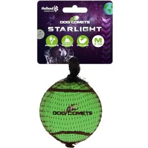 Dog Comets Starlight Hondenspeelgoed - Hondenbal - Bouncing Tennisbal - Drijvend - Ø6 cm - Groen