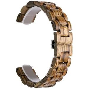 20mm 22mm houten horlogeband for Seiko for Omega for Rolex Sport polsband vervangende armband for Huawei Watch GT2e Pro band (Color : Brown, Size : 20mm)