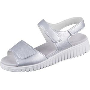 Semler Dames sandalen zilver glad leer, grijs/zilver, 38 EU Breed