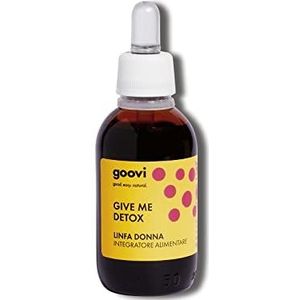 Goovi, Give Me Detox voedingssupplement op basis van berkenlymfe, bevordert de afwatering van vloeistoffen, reinigings- en drainagefunctie, 50 ml