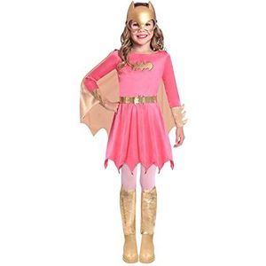 Amscan 9906731 Kind Meisjes Roze Batgirl Warner Bros Fancy Dress Kostuum (Leeftijd: 8-10 jaar)