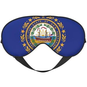 sttung New Hampshire State Flag Print Travel - Friendly Sleep Soft Eye Mask: compacte, lichtgewicht, verstelbare riem