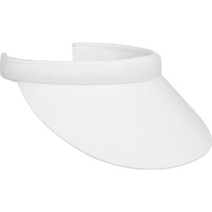 Lipodo dames visor - Sport Cap met klep one size (54-60 cm) - uni zonneklep van 100% katoen met badstofband - Zonneklep vrouwen golf, tennis etc. - Zomer - One Size wit