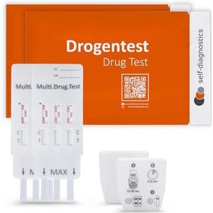 2x self-diagnostics Drugstest Multi 3 - Detectie van de 3 soorten drugs: cocaïne, cannabis (THC) & amfetamine - 5 minuten drugs sneltest