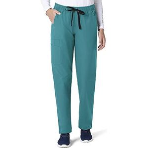 Carhartt Scrubs C55013 Unisex Force Modern Fit Elastische Taille Broek - Small Short - Teal Blue