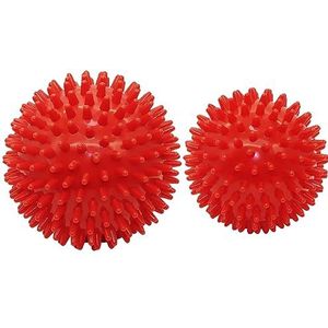 Egelbal Massagebal hard. Massage bal met noppen stekelbal voor voet hand rug spiermassage. Voor plantaire fasciitis spierregeneratie myofasciale ontspanning pijnverlichting. (Rood)