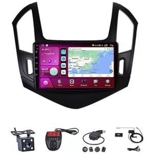 Android Autoradio Video Multimedia Speler, 9 Inch Touch Screen Radio Plug And Play Autotoebehoren Met Bluetooth En Navigatie En Achteruitrijcamera Voor Chevrolet Cruze J300 J308 2012-2015(M400S 4G+W