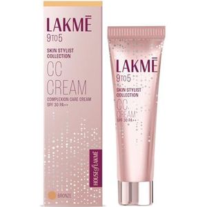 Lakme 9 To 5 Complexion Care Face CC Cream, Brons, SPF 30, Conceals Dark Spot & Blemishes, 30 g