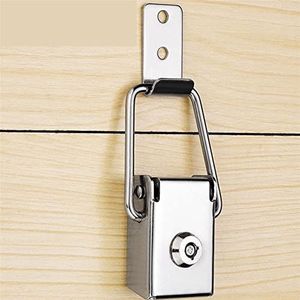 304 RVS Hasp Lock voor Deur Lichtbak Show Case Houten Locker Elektrische Kast Hardware JA9 1 Stks (NO.1)