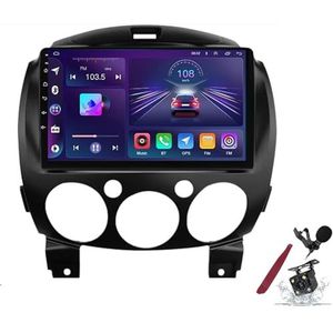 Android 15 Autoradio voor M-azda 2 (2007-2014) 9 inch 2K Touchscreen 2000 * 1200 Android Head Unit Multimedia Speler met Carplay GPS Navi BT 5G WiFi DSP SWC,K6 pro