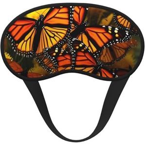 Monarch Vlinders Slaapmasker Zacht Comfortabel Oogmasker met Verstelbare Riem Verduisterende Oogslaap Schaduw Cover voor Vrouwen Meisjes Mannen Reizen Yoga Dutje Shift Werk