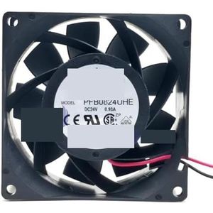 Voor Delta Electronics PFB0824UHE DC 24V 0,93A 80x80x38mm 2-draads serverkoelventilator