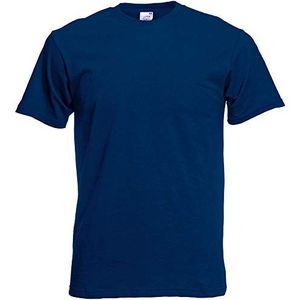 Fruit of the Loom Heren T-shirt Original S M L XL XXL 3XL 4XL 5XL ook kleuren-sets, marineblauw, 3XL