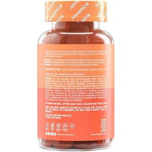 Vitamine C Gummies - 250 mg Vitamine C voor Volwassenen - 1 Maand Voorraad - Suikervrij - Bioflavonoïden, Rozenbottel, Vlierbes & Zink - Ondersteuning van het Immuunsysteem - Glutenvrij - Novomins