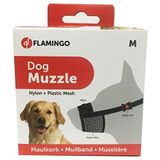 Flamingo Muilkorf van zacht nylon voor honden, 40-67 cm, maat M